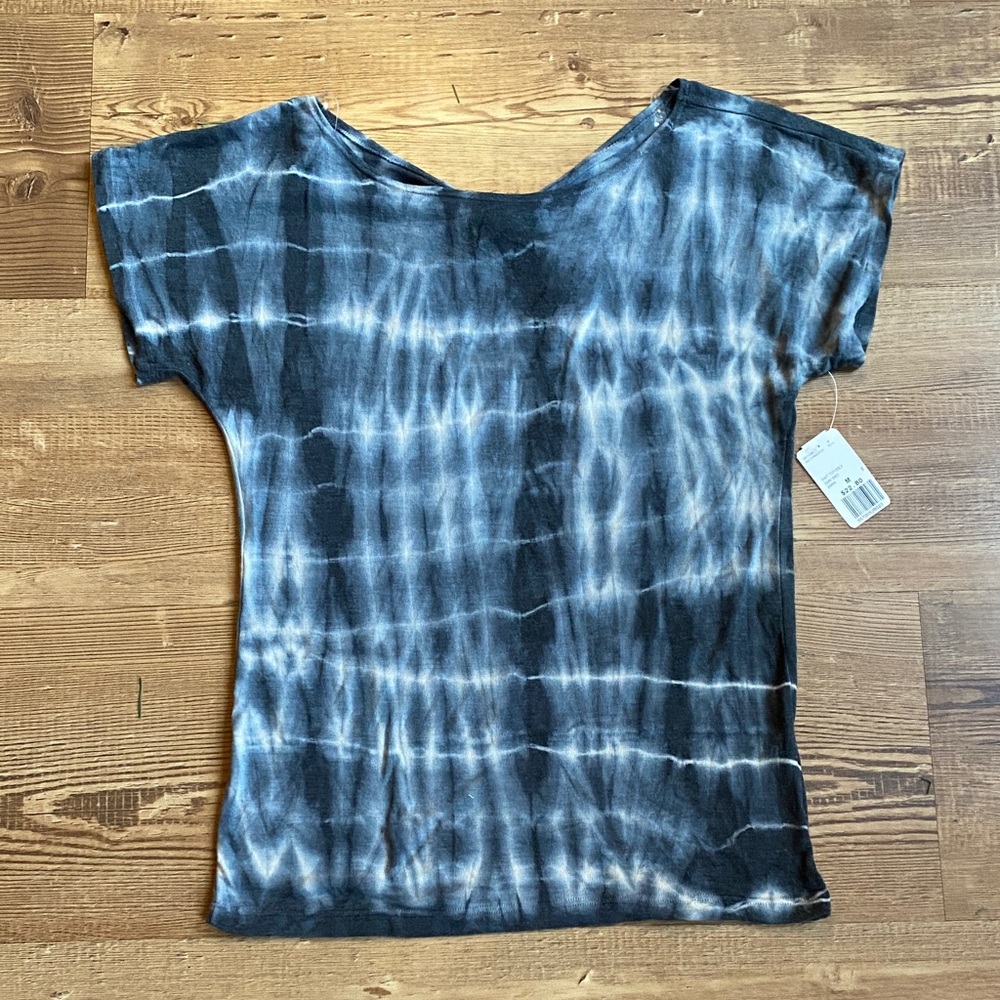 NWT Forever 21 Tie Dye Gray White Women's Open Back Top Size Medium Y2K